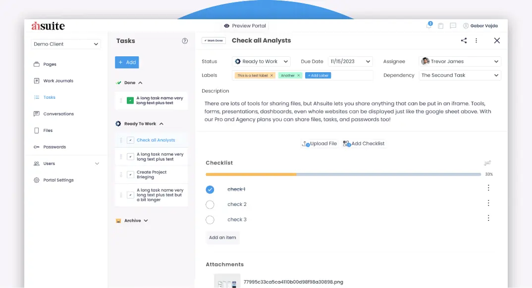 Ahsuite- Client Portal and Collaboration Tool